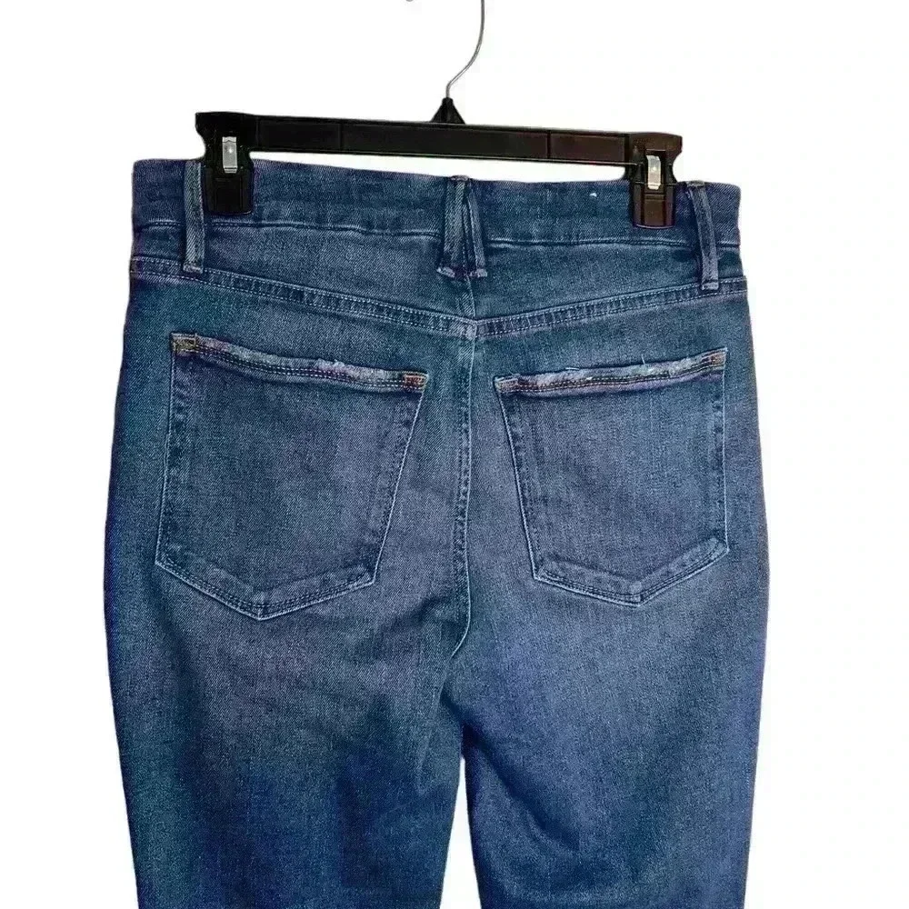 GOOD American Good Straight Legs Raw Hem High Waist Jeans Size 4/27 - Picture 8 of 10